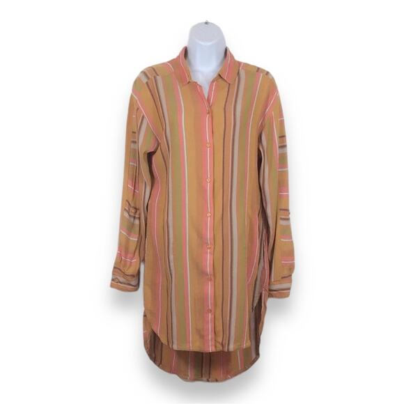 PrAna Longline Scheena Shirt in Soleil Stripe NWT size S - Picture 1 of 6